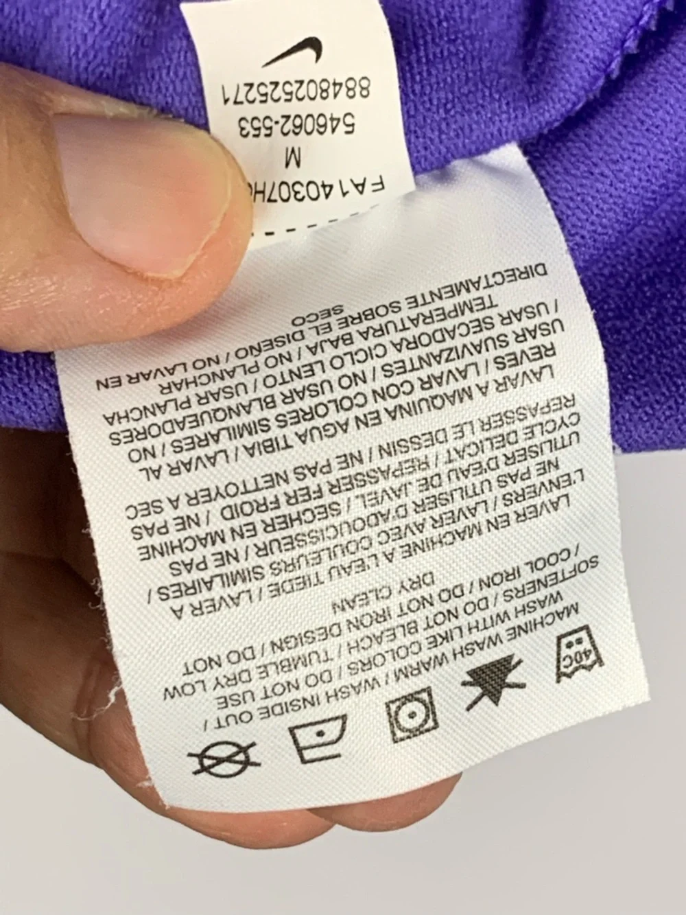 Nike Dri-FIT Running Half Zip Pullover Purple White Thumbholes Women’s M